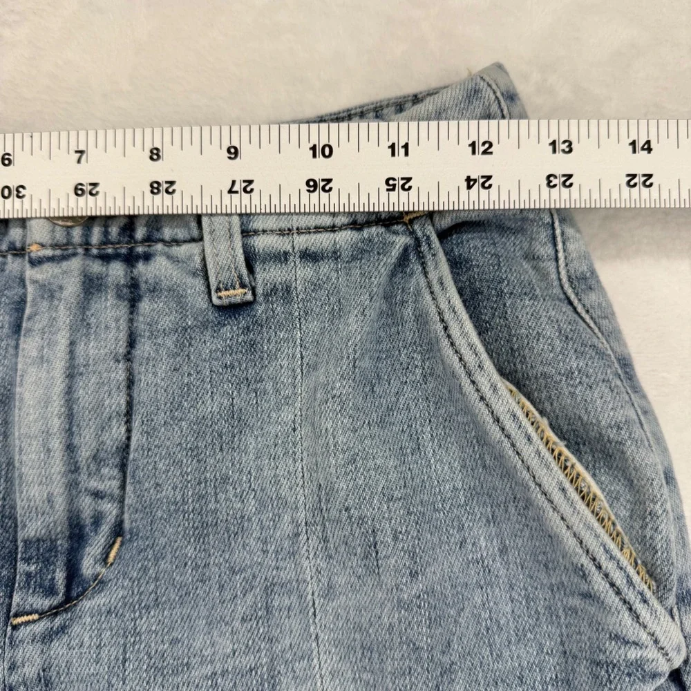 L'AGENCE Brooklyn High Rise Utility Wide Leg Cargo‎ Jeans Blue Womens 24